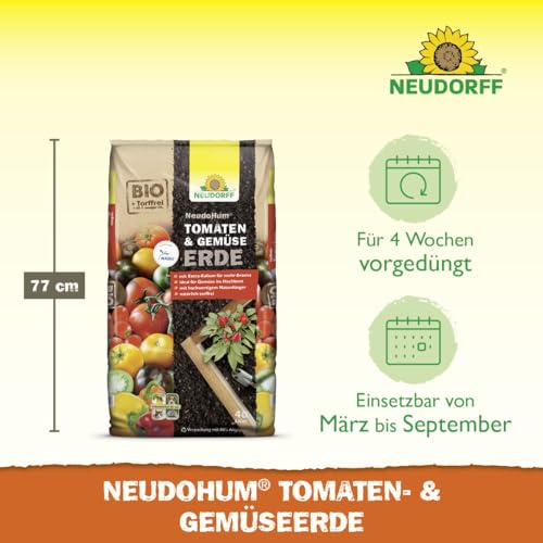 Tomatenerde Neudorff NeudoHum für Gemüse im Hochbeet und Kübel