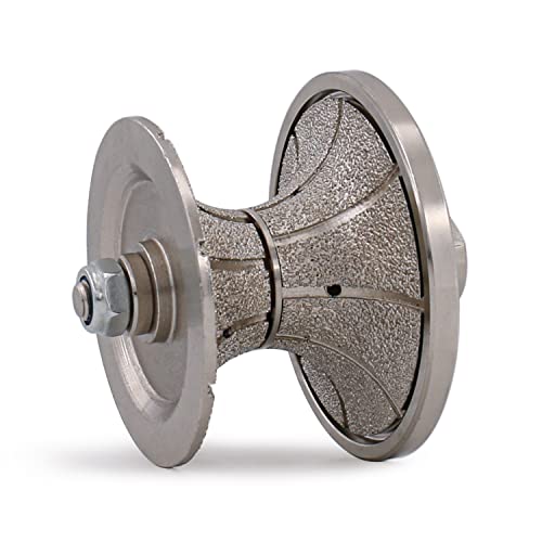 V50 2 inch Diamond Router Bit Full Bullnose Profiler Wheel Vacuum Brazed for Granite Concrete Marble Stone 5 8-11 Thread