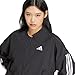adidas Women's 3-Stripes Woven Sportswear Bomber Windbreaker, Black/White, Large