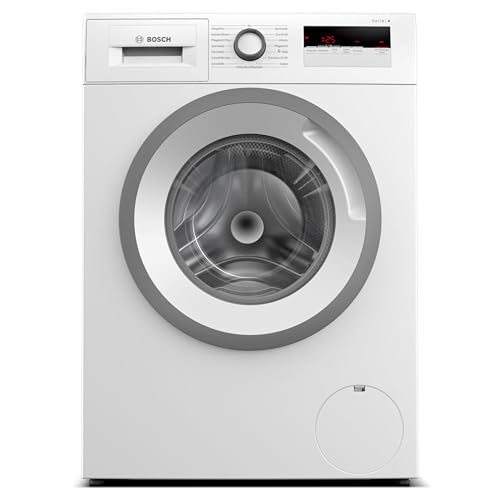 Bosch WAN28122 - Lavatrice serie 4, 7 kg, 1400 giri/min, motore EcoSilence Drive silenzioso ed efficiente, programma NightWash extra silenzioso, lavaggio veloce e pulito, funzione di riposizionamento,