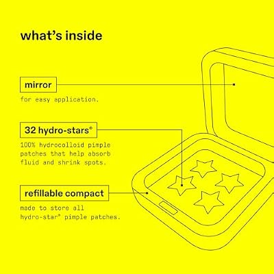 لاصقات Starface Hydro-Star لعلاج البثور + بقع صفراء كبيرة مضغوطة، مثبتة سريريًا، تتقلص في 6 ساعات، تمتص السوائل وتقلل الاحمرار، غروانية مائية، نباتية وخالية من القسوة للعناية بالبشرة (32 قطعة)