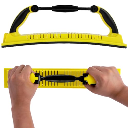 BUTORY L'outil de ponçage manuel - Bloc de ponçage flexible réglable avec poignée - Bloc de ponçage léger - Pour voitures de travail du bois, murs