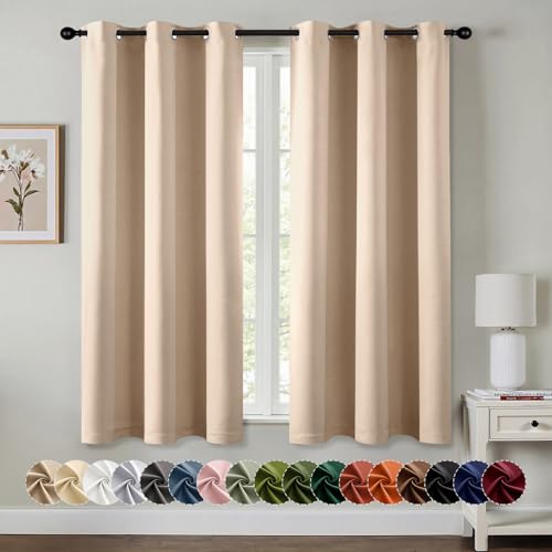 MIULEE Blackout Curtains for Bedroom Living Room 2 Panels, Thermal Insulated Room Darkening Drapes...