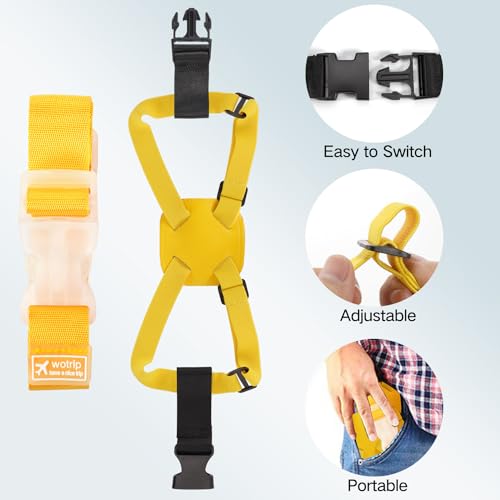 Image of 3 Pack Luggage Straps for Suitcases and Add A Bag Luggage Straps for Backpack Straps, Bag Belt Travel Belt for Luggage Buckle Straps Luggage Connector Straps for Suitcases