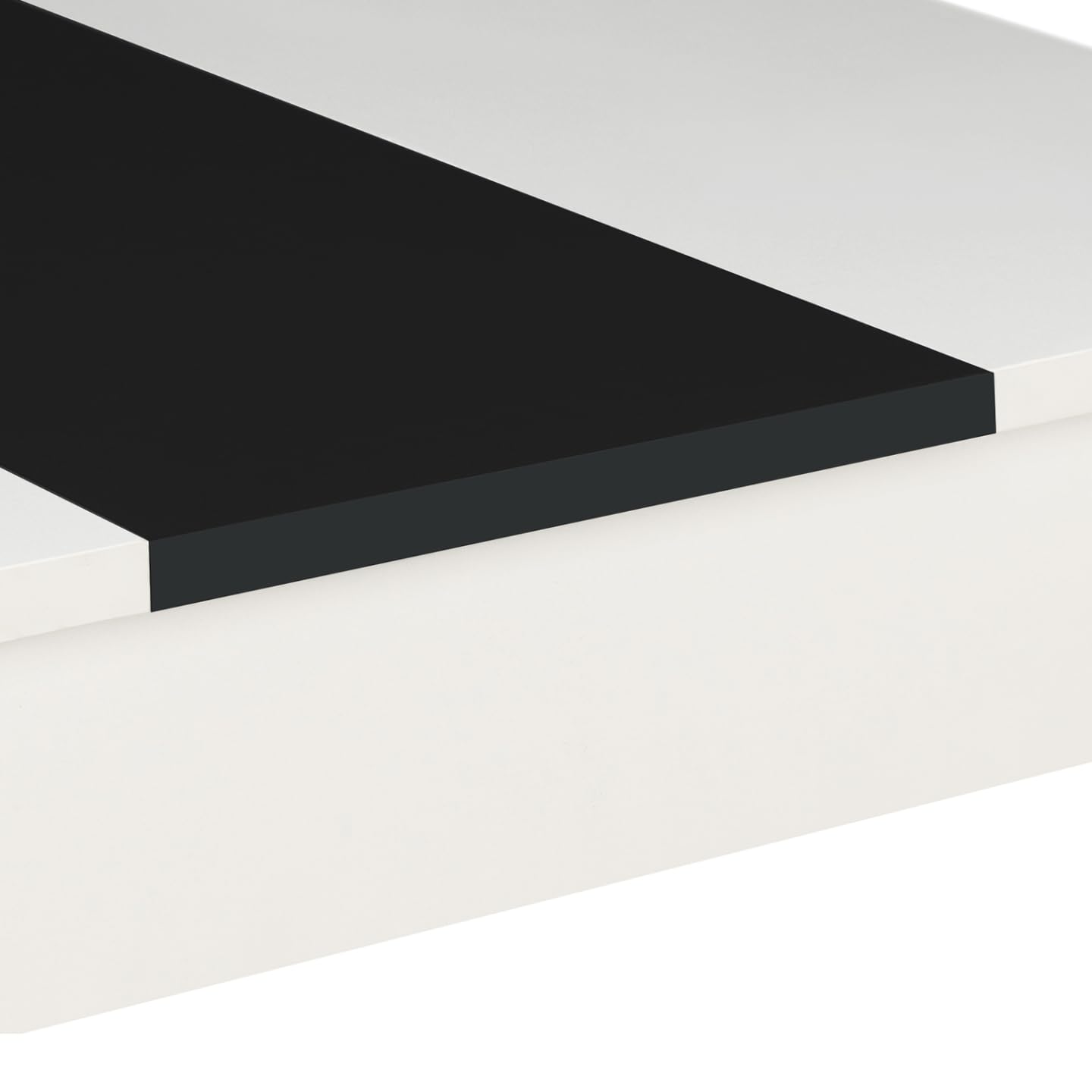 IDMarket ROZY - Mesa de comedor rectangular para 6 personas, 110 cm, color blanco y negro