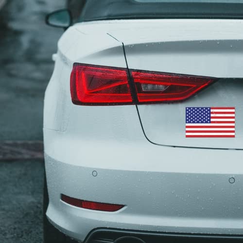 Magnet Me Up American Flag Automotive Magnet Decal, 4X6 Inches, 2 Pack, Red White And Blue, Heavy Duty Magnetic Vinyl For Car Truck Suv #TOP6