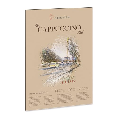 Hahnemühle The Cappuccino Pad, 120g/m², 30 Blatt/60 Seiten, Skizzenpapier, getöntes Zeichenpapier (A4)