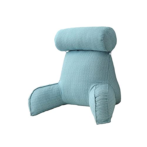 MENHUA Cojín de Respaldo extraíble cómodo, Almohada de Lectura útil con Respaldo de apoyabrazos, Ideal para Trabajar, Leer o Jugar en la Cama (C) Cover