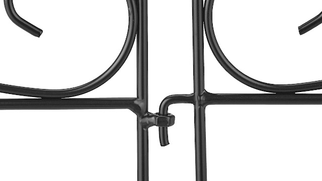 10x Recinzione Per Aiuole, Set Pannelli Per Cortile E Giardino Bordure In Ghisa Hxl 39 5 X 23 Cm Marrone Scuro 92562999
