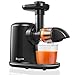Masticating Juicer Machines, Bagotte Slow Juicer Extractor, Easy to Clean, Quiet Motor & Reverse Function, Cold Press Juicer for Vegetables and Fruits, Juice Recipes, BPA-Free