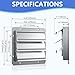 10 Inch Galvanized Shutter Exhaust Louver Vent, Automatic Gravity Shutter Louver Vent for Home Attics, Workshops, Barn, Greenhouse (Motor&Blades are not Included)