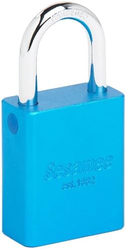 90214 KD Aluminum Rekeyable Safety Lock-Out Padlock with 1-1/2-Inch Wide Body and 1-Inch Hardened Steel Shackle, 1" Shackle Clearance, Blue