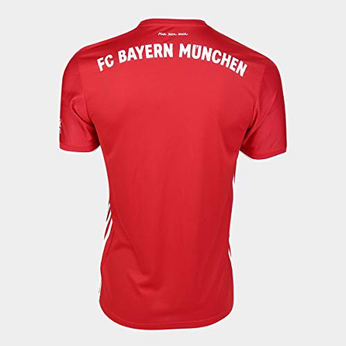 Camisa Bayern de Munique Home 20/21 s/nº Torcedor Vermelho e Branco - Pronta Entrega Brasil (M Adult