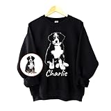 FAMIHEART Custom Dog Sweatshirt with Dog Photo and Name, Personalized Dog Portrait Shirt, Dog Sweats