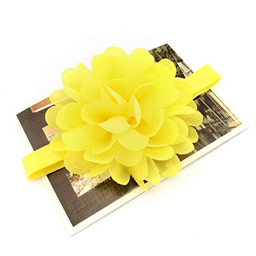 Lddcx Baby Girls Headbands Chiffon Flowers Hair Accessories For Infant Newborn And Toddlers.(Fd69) (Yellow) #TOP1