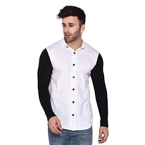 Image of Geum Men's Cotton Full Sleeve Spread Collar Casual Shirt