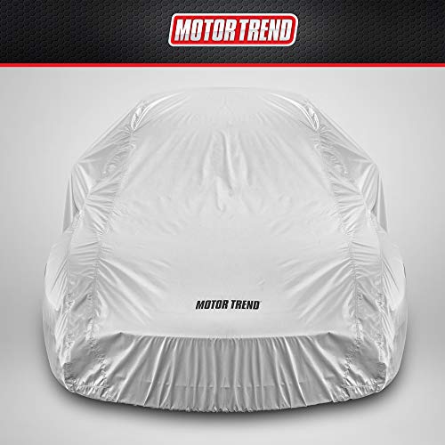 Motor Trend FlexCover Car Cover, Waterproof All-Weather SUV Truck Car Covers for Snow Ice Rain Sun UV Dust Hail Protection, Indoor/Outdoor Full Exterior Cover, Sedan Car Cover (Fits Up to 210" Length)