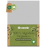 Dreamzie - Funda de Almohada 40x40 cm Algodón Orgánico - Juego de 2-100% Algodón - Gris - Funda Almohada Algodon 50x70 con Cremallera - Oeko-Tex