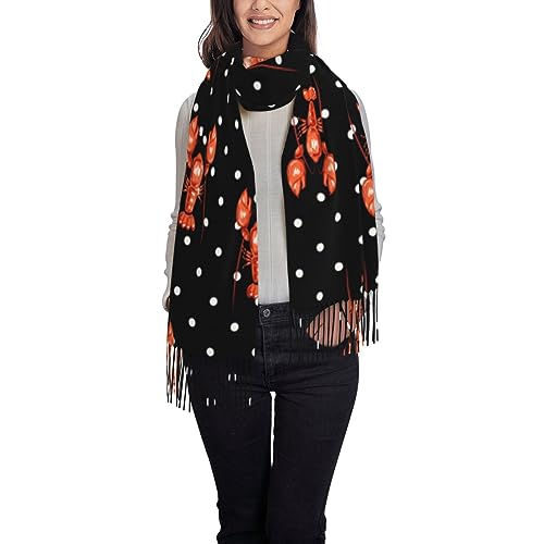 Red Lobster Women's Scarf Wraps Imitation Cashmere Shawl Wrap Keep Warm Comfortable Soft Scarves3