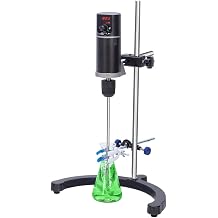 Lab Speed Stirrer, LCD Digital Display Electric Mixer, Overhead Precision Vertical Mixer, Rotating Speed 100-2000rpm for Solid-Liquid Mixing Experiments