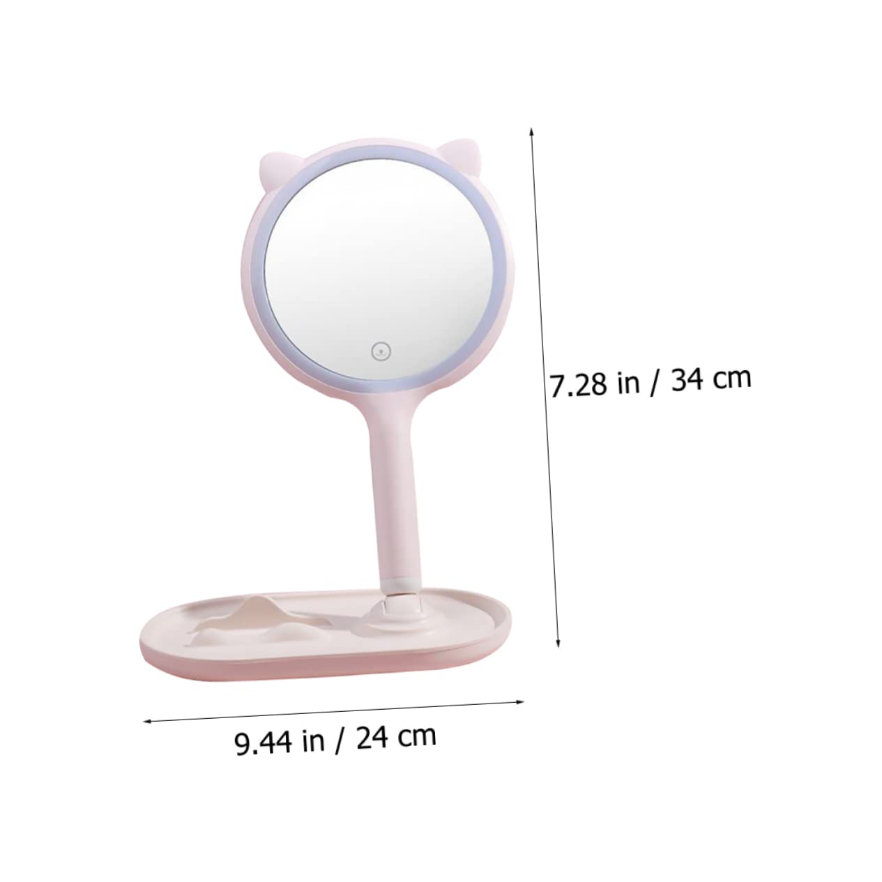 POPETPOP Specchio Illuminato per Trucco LED Specchio da Tavolo per Ragazze Illuminazione LED