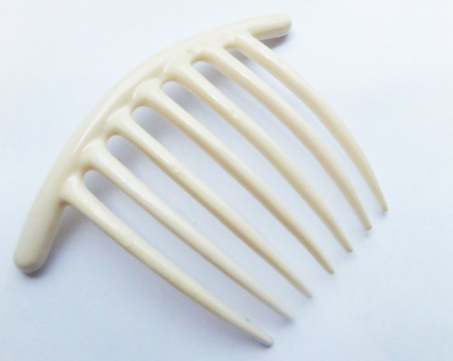 FRENCH TWIST HAIR COMB COLER WHITE 7 TOOTH IT DELUXE 1 PCS.