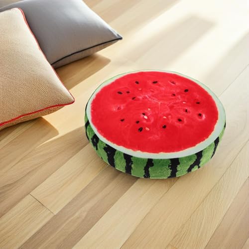 Coussin pastèque 3D peluche douce oreiller fruit coussin assise lavable - 8