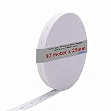 HIMRY Flaches Lochgummiband Gummilitze Elastisches Band mit 30 meter Länge und 2 cm Breite.