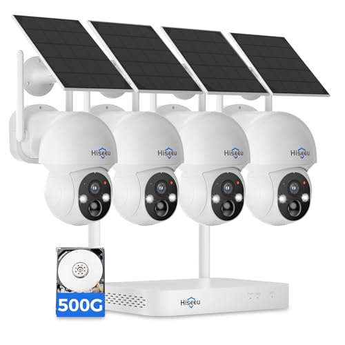 Hiseeu Solar Wireless Outdoor Security Camera Kit