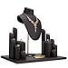 Friggqwe Fashion Enthusiasts 5Pcs Jewelry Ring Display Holder Black PU Leather Ring Stand Single Ring Display Holder Decorative Display Stands for Jewelry Ring/Wedding Ring Modern and Minimalist