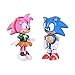 Max Fun Set of 6pcs Sonic The Hedgehog Action Figures, 5-7cm Tall Cake Toppers- Classic Sonic, Amy, Super Sonic, Tails, Metal Sonic, and Knuckles