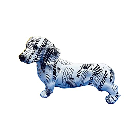 Estatua decorativa de perro Dachshund estilo arte geométrico
