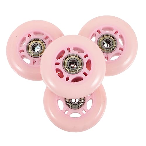 UKCOCO 4Pcs PU Skate Wheels for Roller Skates Durable High Elasticity Wear Resistant Easy to Install