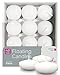 Hyoola Premium White Floating Candles 3 Inch - 8 Hour - 48 Pack - European Made