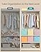 SONGMICS Storage Cubes, Set of 6 Foldable Storage Boxes, 11.8 x 11.8 x 11.8 Inches, Closet Organizers for Shelf, Rainbow Storage Bins, Colorful Fabric Bins for Bedroom, Living Room URFB230X01
