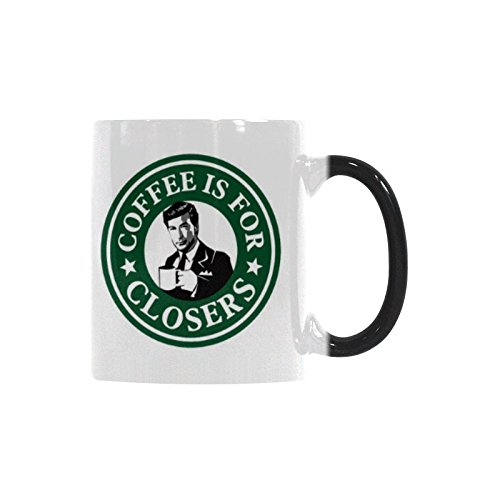 Funny Boss Mug - Coffee Is For Closers Coffee Mugs Heat Sensitive Morph Mug Ceramic Material Color Change Morning Mug 11 Ounces #TOP26