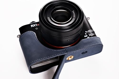 Housse de protection Sony RX1R II en cuir bleu pour la photo de rue