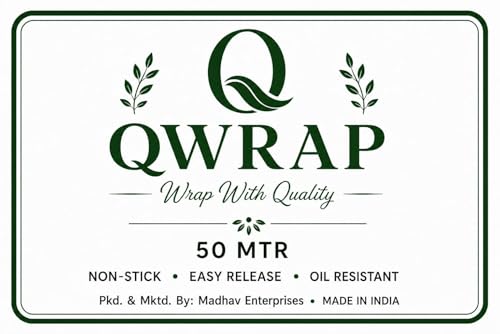Image of Q Wrap Food Wrap Roll, Butter Paper, 50 Mtr. Roll, Single Use