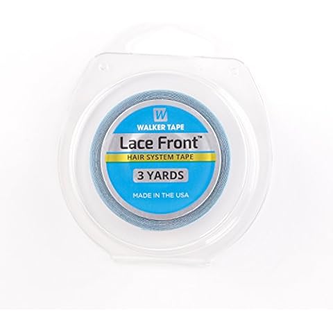 Walker Tape Lace Front Support Tape 1/2" X 3Yards Roll Strong Adhesive Double Side Blue Tape for Skin Weft Hair Toupees Cover