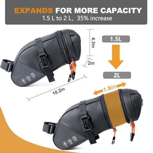 NDakter Expandable Bike Seat Bag