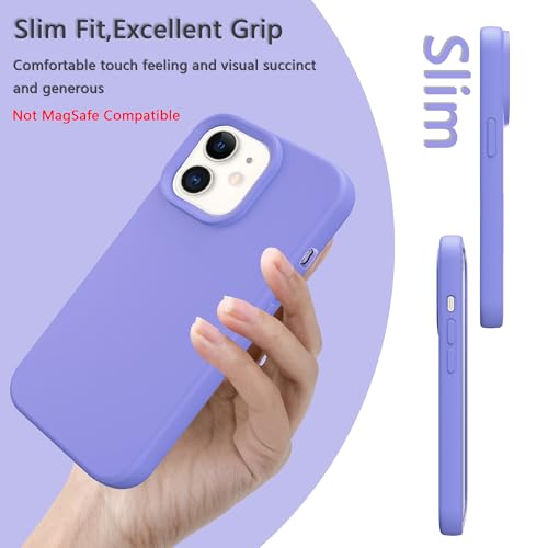 Image of iPhone 11 Case Silicone,Soft Microfiber Lining(Light Purple)