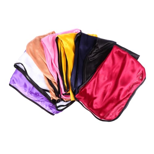Holibanna 8 Piezas Sombrero de satén Pirata Calvo Seda Sombrero de los Hombres quimioterapia Accesorios Sedoso Turbante para la Cabeza para Mujer Sombreros de Turbante elásticos poliéster