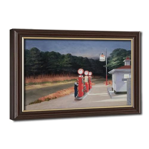 Impression sur toile Edward Hopper tableau gaz déco bureau 30x45