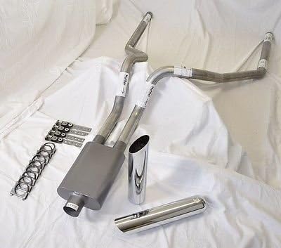 1988-1995 silverado Fits Sierra Dual Exhaust Performance 2 chamber muffler WTips