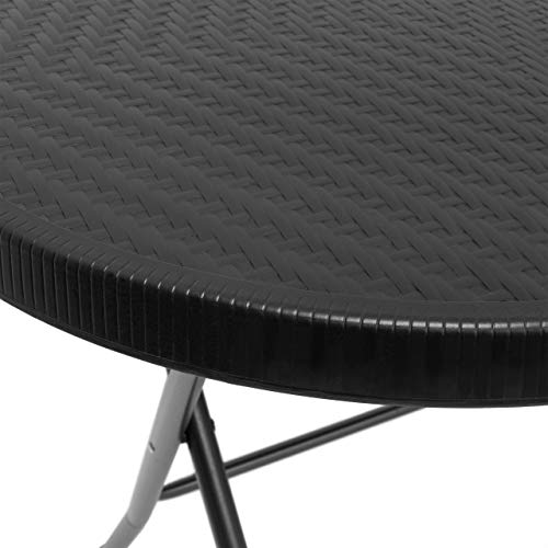 Relaxdays Gartentisch klappbar BASTIAN, rund - 6