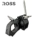 ROSS Percussion Drum Rack Clamp 1.5″ Multi-Purpose Adjustable Cowbell & Accessory Mount with 10.5 mm Rotating L-Rod & Ball Joint – Heavy-Duty Drum Hardware for Tambourine, Jam Block, e-Drum Pad