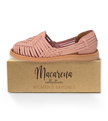 Image of Macarena Collection Womens Shoes Leather Sandals for Women | Huarache Handmade Mexican Sandals | Comfortable & Stylish Womens Sandals 4150