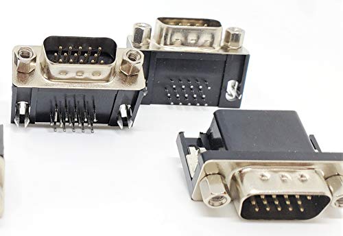 Conector D-sub 15 Pines ángulo recto PCB, pack 10 miniatura 4