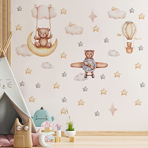 Qucheng Animal Wall Decal Stickers Girls Toddler Bedroom Removable Stickers Decor Nursery Playroom Large Vinyl Waterproof Wall Decoration #TOP6