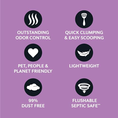 World'S Best Cat Litter 10195 Multiple Cat Lavender Scented 32-Pounds - Natural Ingredients, Quick Clumping, Flushable thumb #4